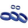 Wivplex Parti di adesivi for pulsanti automatici, for Golf, Mk7 2016 2017 2018 2019 2020 Manopola dell'aria condizionata for auto Pulsante di controllo del volume audio Cerchio Decorazione Anello di r