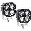 Willpower 2x Mini Faro LED 3 Pollici 30W 3000LM, Faretto LED 12V 24V, Spotlight Luci da Lavoro Fendinebbia per Trattore Fuoristrada Camion Escavatore Barca Auto ATV 4x4 Moto, 6000K Bianca, IP67