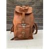 Fatto a mano Borsa Zaino Uomo In Pelle Vintage Handmade Marrone Scura 20X10X10