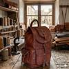 Fatto a mano Handmade Borsa Uomo In Vera Pelle Di Capra Vintage Da Viaggio Marrone 20"