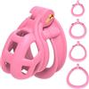 YZWDQYHDYS Gabbia di castità leggera migliorata con anelli di 4 misure, dispositivi di castità per pene comodi per uomo -A36IT (Small)