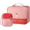 Zimohe 2Pcs Kit di Pronto Soccorso Borsa Pronto Soccorso Borsa di Emergenza Medica Impermeabile Scatola di Sopravvivenza Mini all'Aperto per Casa, Ufficio, Campeggio, Escursionismo, Auto (Rosso)