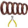 ANTHYTA 5 Rotoli Filo in Alluminio per Bonsai 1/1,5/2,0 MM Filo per Bonsai Albero da Giardino Filo di Alluminio Anodizzato Accessori Bonsai Filo per Piante con Filo Tagliafilo, Marrone Ogni Rotolo 10M