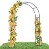 Suusolny Arco da giardino in metallo per piante rampicanti, arco in metallo, supporto per rose, supporto per piante rampicanti, decorazione per giardino, matrimonio, verde scuro