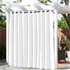 Hiseng Tende da Esterno con Anelli, 1 Pezzi Tende da Sole Tenda Oscurante Impermeabile Tinta Unita Tenda per Esterni per Giardino Cortile Balcone Protezione Solare Privacy (132x160cm,Bianco)