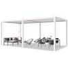 TOOLPORT PRIMEYARD Pergola 3x6 m montanti in alluminio bianco con tetto a doghe in acciaio gazebo da giardino