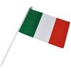 G.F. 2 X Bandiera Italia - Tricolore Italiano - Bandierine 30x40cm con Asta