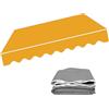 Generic Telo di Ricambio per Tende da Sole Retrattile, Tessuto di Ricambio per Tende da Esterno 300x250/400x350/500x350cm Tendone Parasole in Tela, Tessuto per Sole(Giallo,360x300cm)