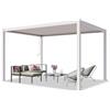 TOOLPORT PRIMEYARD Pergola 3x4 m montanti in alluminio bianco con tetto a doghe in acciaio gazebo da giardino