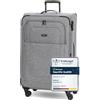REDOLZ valigia grande morbida 79 cm espandibile | trolley leggero con 4 doppie ruote e serratura TSA | 79 × 46 × 30 cm 3,23 kg per donna e uomo - Essentials 12