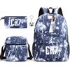 Generic Zaino scolastico leggero 3 pezzi con borsa a tracolla e astuccio, per adolescenti(F)