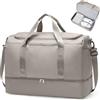 SEAFEW Borsone da Viaggio Extra Grande 50L, Bagaglio a Mano Borsa da Viaggio con Scomparto per le Scarpe, Borsa Sportiva Borsone da Palestra da Weekend