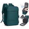 SZLX Zaino Ryanair 40x30x20 Sottovuoto con Pompa Bagaglio a Mano Wizzair 40x30x20 Zaino da Viaggio 40x20x25 Borse da Cabina per Easyjet 45x36x20 Borsa da Viaggio Donna Uomo con scomparto scarpe