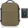 CELIMS - Zaino da viaggio cabina aereo 40x30x20 con sottovuoto | Bagagli Cabina Low Cost | Pompa Inclusa | Impermeabile | Khaki