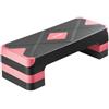 VEVOR Stepper per Esercizi Aerobici Portatile Piattaforma Carico 250 kg per Allenamento a Casa Palestra Altezza Regolabile, Stepper Aerobica Superficie Antiscivolo per Palestra a Casa, Rosso