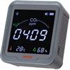 VEVOR Rilevatore di CO2 400-5000 ppm di Anidride Carbonica, Monitor di Qualità d'Aria con Display di Temperatura Umidità Portatile, Cavo Sensore NDIR da 4,5 m per Uso Esterno, Domestico