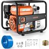 VEVOR Pompa d'Acqua a Benzina, Pompa per Irrigazione Trasferimento Acqua Motore a Benzina Piscina Laghetto Giardino Portata max 35885 L/H con Tubo da 7,6m Girante in Ghisa, Dimensioni Porta 50,8 mm