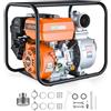 VEVOR Pompa Acqua a Benzina, Pompa per Trasferimento Acqua Motore a Benzina per Piscine Laghetti Giardino 8,3 CV Dimensioni Porta 101,6 mm Portata max 95846 L/h, Girante in Ghisa, Pompaggio Intensivo