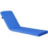 VEVOR Cuscino per Chaise Longue, 182,9 x 53,3 x 7,6 cm, Impermeabili e Resistenti allo Sbiadimento, Cuscini di Ricambio per Lettini Prendisole Esterno con Lacci, per Piscina, Prato, Blu