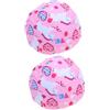 Kichvoe 2 Pezzi Cuffia da Nuoto Design Cartoon in Poliestere Resistente Agli Strappi per Chioma Lunghi e Spessi, Bagno e Surf