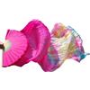 DVMSIEF Ventaglio di Danza 1 Coppia/1 pz Reale di Seta Danza del Ventre Velo Ventole bambù Fatti A Mano Tinti Prestazioni Lungo Ventilatore ventole(12,1pair realsilk180cm)