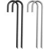 BGHYJKOL Picchetti Tenda 2 PcsGround Rebar Stakes Garden Tent Nails Galvanized Steel Gardening Anchors Used(Silver)