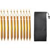 BGHYJKOL Picchetti Tenda 10Pcs/Lot 18cm Aluminum Alloy Tent Takes Pegs Heavy Duty Travel Outdoor Camping Accessories(10PCS Silver withbag)