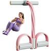 Hueborne Estrattore For Caviglia A Pedale A 4 Tubi, Fasce Di Resistenza Fitness Con Comode Maniglie For Allenamento Di Tutto Il Corpo, Tonificazione Di Braccia E Gambe(Pink)