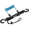Upluxmira Cinghia per immersioni con acciaio rivestito, guinzaglio elastico da 1,1 m con ganci a sgancio rapido, per snorkeling, blu (verde)