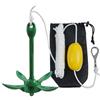 SEVEQIS Corda per Ancora, Ancora da 1,5 kg for Moto d'Acqua con Corda Galleggiante 13 m for Paddle Board Accessori for Canoa Kit di Ancoraggio for Barca a Rampino Pieghevole