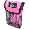 Advokingtap Borsa in rete in PVC per attrezzatura subacquea con bullone a scatto e anello a D per riporre boe e mulinelli di sicurezza SMB, arancione/verde/rosa/nero, adatta per snorkeling e immersioni (rosa)