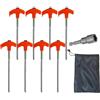 BGHYJKOL Picchetti Tenda 8/4pcs Screw-in Tent Stakes with Hex Socket Rotating Pegs Heavy Duty Spiral Screw Camping for Outdoor(4pcs)