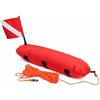KQFCAZRE Boa Gonfiabile da Subacquea Materiale Resistente Boa Indicazione da Immersione Pieghevole Galleggiante Rosso Immersione per Apneisti, Bandiera Rossa E Bianca