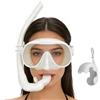Generic Set da snorkeling per adulti, maschera anti-perdite ad ampia vista, con scatola e cinturino regolabile, pieghevole, per donne, amanti della famiglia, , appassionati di turismo, spiaggia
