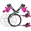Generico Compatibile for IIIPRO R2X4 Freno a Disco Idraulico a 4 Pistoni, Disco Olio Diviso 880/1700mm for Mountain Bike AM DH MTB,Componenti(Pink)