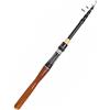 BEAZOOM Canna da pesca telescopica in fibra di vetro per mare surf casting, palo in acqua salata con finitura ambra, attrezzatura da viaggio compatta da 1,6 m a 2,4 m (B-1,8 m)