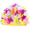 IMUSINICE Cuffia da Nuoto Bambina Fiori 3d in Nylon Tessuto, Protezione Chioma e Orecchie, Facile da Indossare, Adatta per Piscina e Nuoto