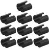 BESPORTBLE Morsetto per Guida Cavi Bike, 10 Nero in Plastica, Clip Doppia con Slot per Mountain Bike in Ambienti Outdoor