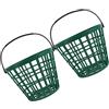TOKIDNY Contenitore portatile per palline da golf 2 in plastica verde, capienza 50 palline, accessorio per club sportivo da golf