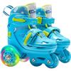Generic Pattini a rotelle per bambini - Pattini a rotelle dritti Taglia regolabile - Pattini a rotelle sicuri e divertenti Scarpe da pattinaggio a rotelle in PU ad alta elasticità per ragazzi e ragazze di 2-8