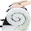 KingChii CertiPUR-US, materasso da campeggio in memory foam, spessore 7,6 cm, supporto 55D, copertura in tessuto lavorato a maglia, portatile, arrotolabile, per viaggi, materassino, lettino per gli