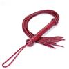 Tryolove Frustino da dressage in pelle con motivo serpente a 9 code | Materiale PU | Rosso scuro | 36 fili | Accessorio per equitazione | Frustino leggero | Attrezzatura stabile | Regalo per cavaliere