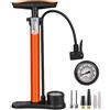 Esyhomi Pompa ad aria per bicicletta, pompa da terra per tutte le valvole, 11 bar/160 psi, pompa da terra ad alta pressione con manometro, pompa da terra per bici da strada, e-bike, mountain bike, pompa da