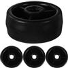 MAGICLULU 4 Pezzi Ruota di Ricambio per Attrezzi Sportivi Fitness in Pp e Pa, Rullo Nero, Resistente e Versatile per Palestra Casa