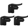 IMUSINICE Adattatore Pompa Bicicletta 3 Unità Doppia Valvola Ugello Americano e Britannico in Plastica Nera Accessori per Gonfiaggio Bici Moto Auto per Attività Outdoor