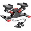 KQFCAZRE Macchina Step Laterale Basso Impatto Stepper Oscillante Fasce di Resistenza Attrezzo Fitness Domestico per Casa, Nero, Verde