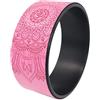 BEAZOOM Ruota per allenamento yoga in poliuretano per piegamenti profondi e stretching della spalla, rullo fitness stabile per pilates e pratica yoga, 32 x 13 cm (rosa)