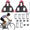 Genérico Clip per scarpe da ciclismo, tacchetti look per scarpe da ciclismo, 2 tacchetti per pedali con blocco, cunei di ricambio, clip per bicicletta da strada per uomini e donne
