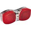 XLC CL-R20, fanale Post. LED a batteriariflettore Incluso Unisex-Adult, Nero, Unisize