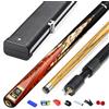 BCJMKDX Stecca da Biliardo, Stecca da Biliardo 3/4 Snooker Cinese Nera Otto Stecca Tavolo Professionale 10 mm con Scatola